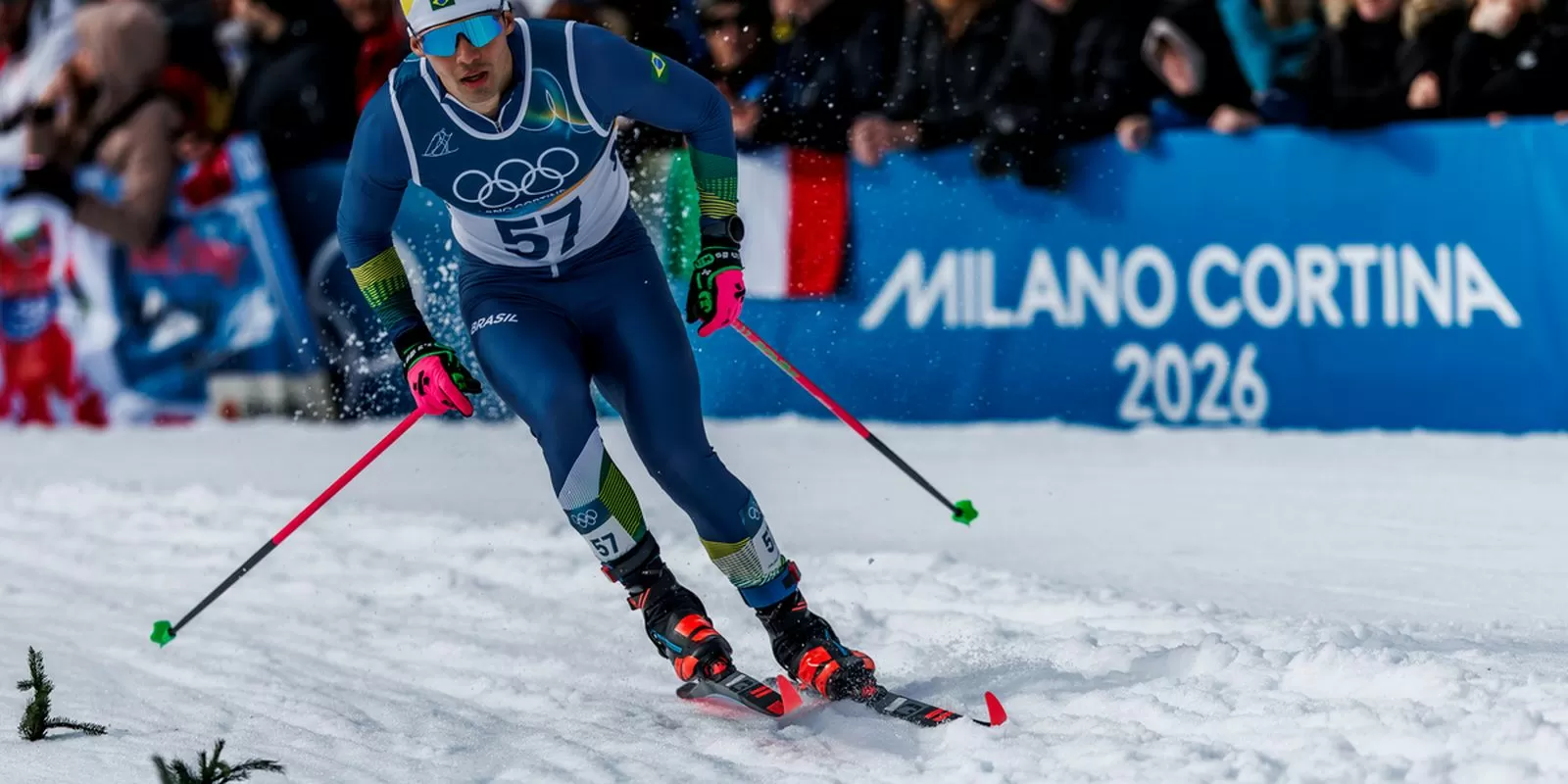 Brasil estreia no esqui cross-country, mas não se classifica à final